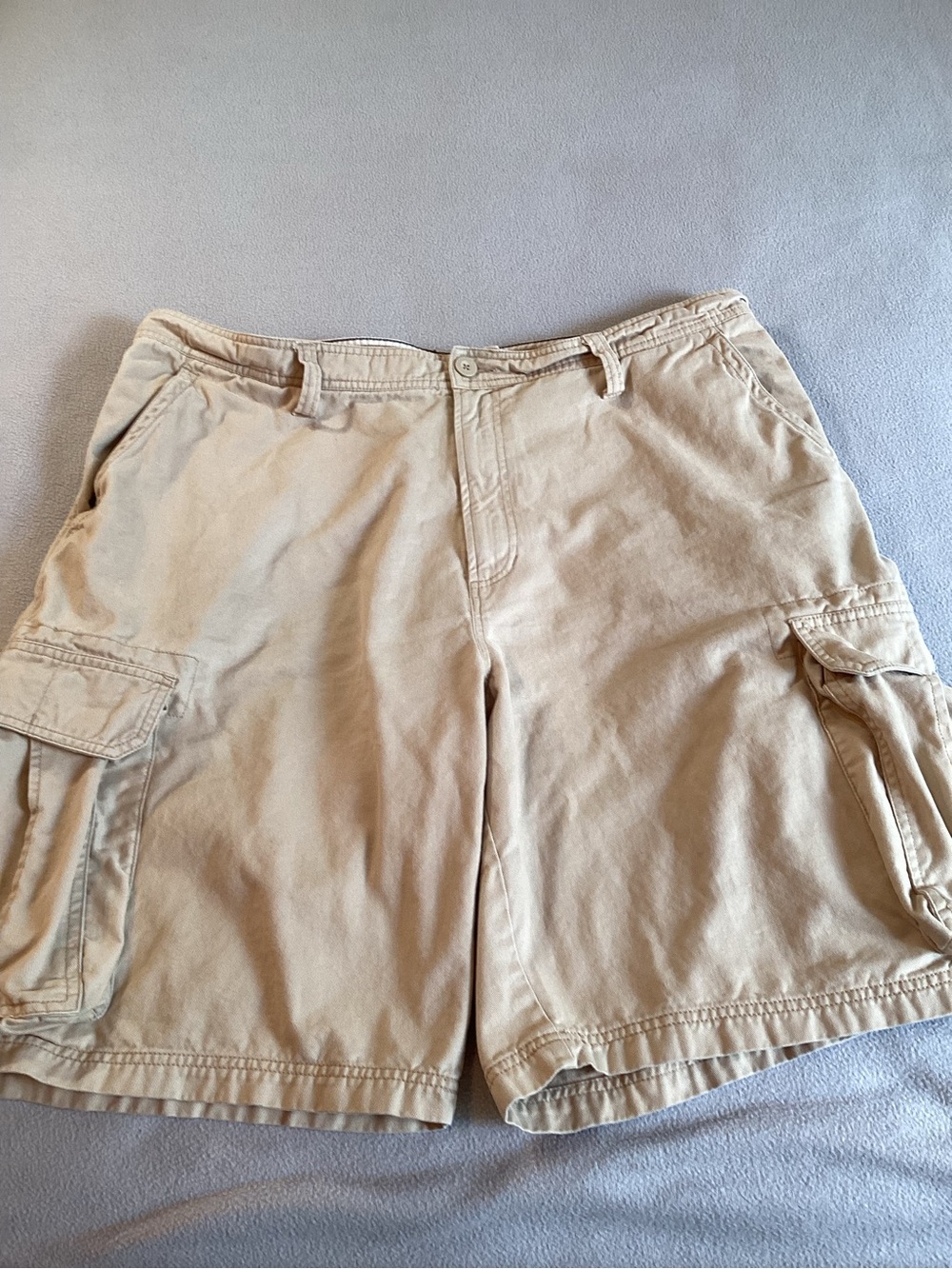 Aeropostale Cargo Shorts Mens Sz 40 Khaki Tan Cotton Baggy Skater A87-05 Y2K